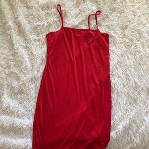 red h&m slip dress, size xs